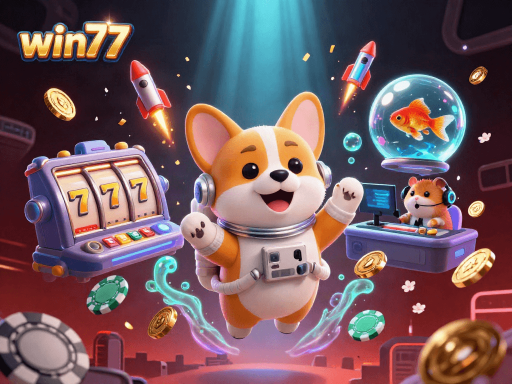 Menangkan jackpot di win77 dengan ilustrasi kasino luar angkasa yang unik.