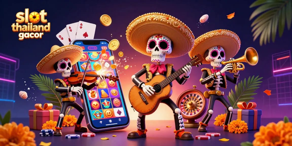 Engage with slot thailand gacor featuring a lively mariachi band and dynamic slot game elements, enhancing your casino experience.