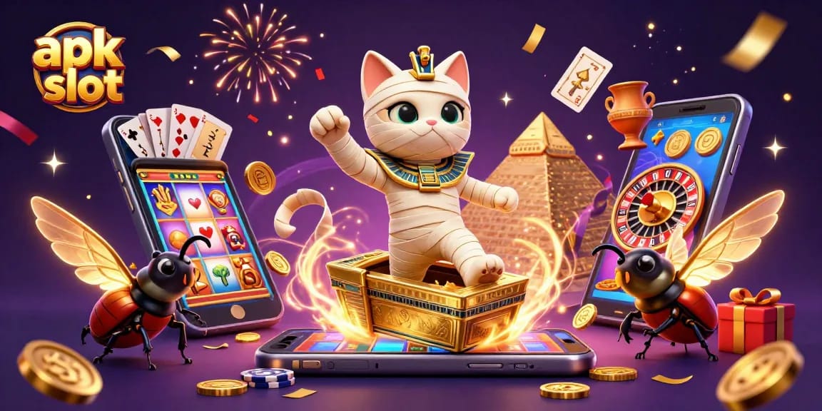 Slot Gacor apk slot yang menarik dengan karakter kartun unik dalam suasana kasino kuno.
