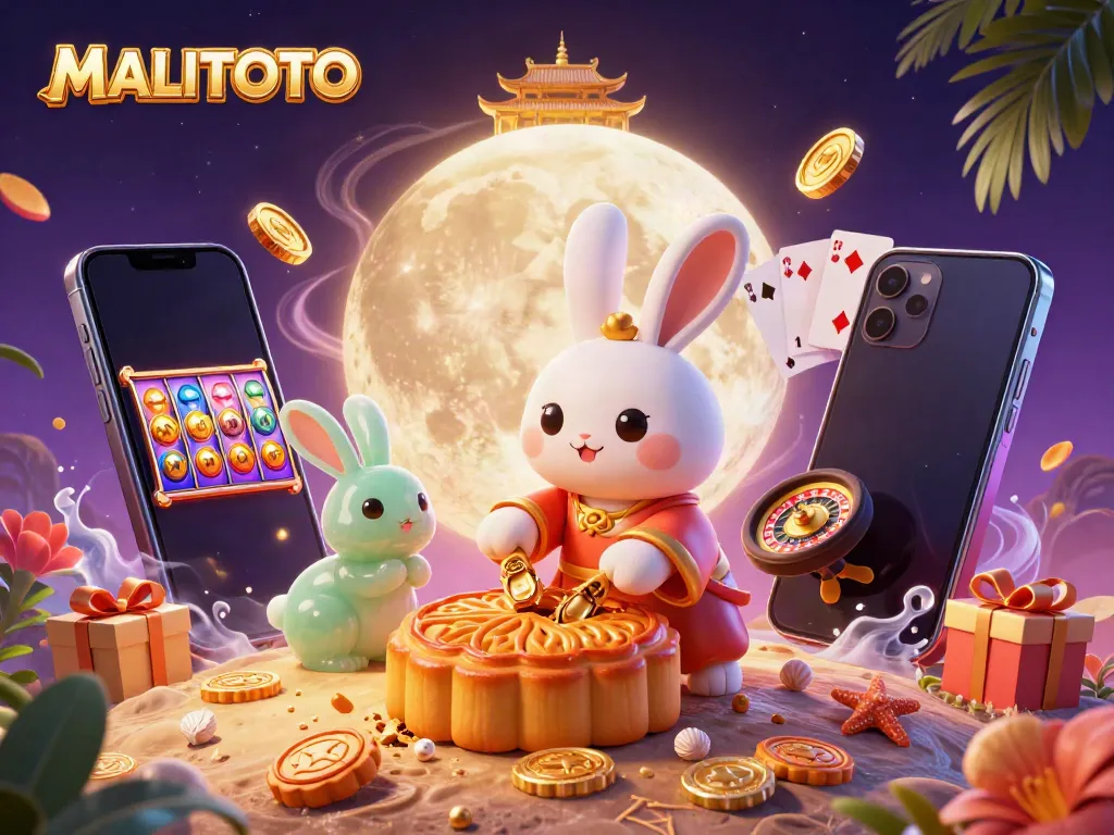 Engage with MALITOTO as the moon rabbit crafts mooncakes filled with poker chips, symbolizing winning in the casino