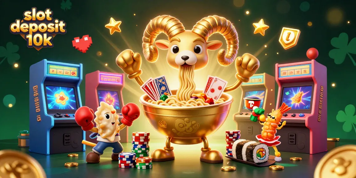 Mainkan slot deposit 10k dengan ilustrasi kartun 3D yang ceria dan penuh warna.