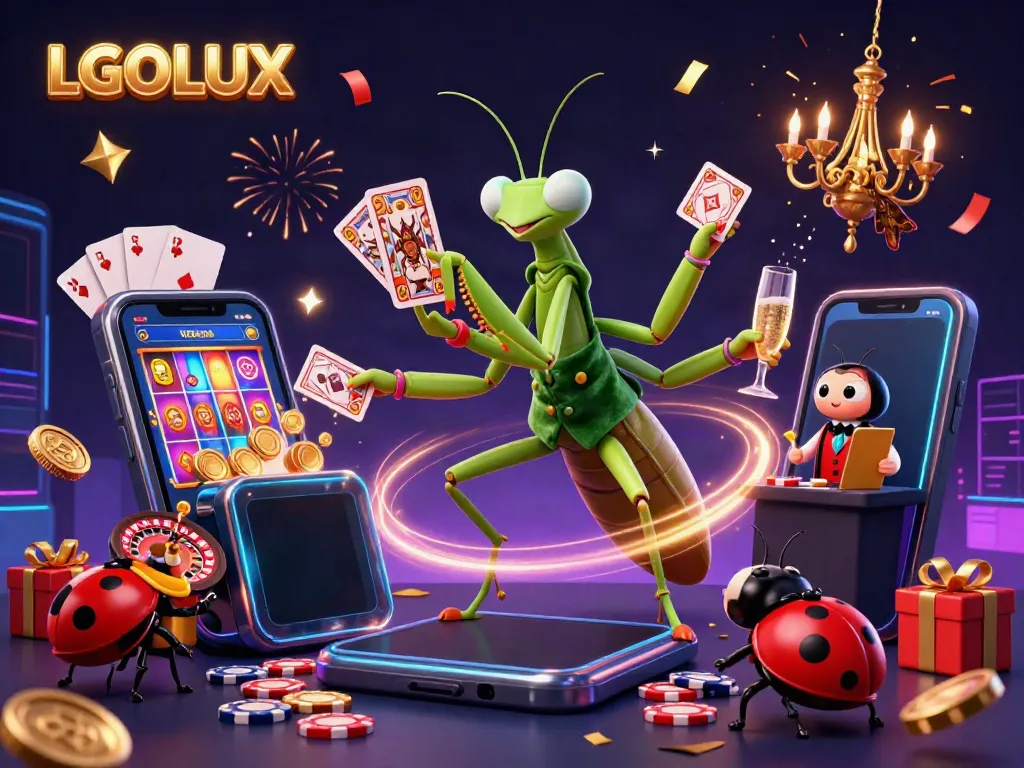 Experience thrilling wins and vibrant gameplay at LGOLUX with captivating casino characters.