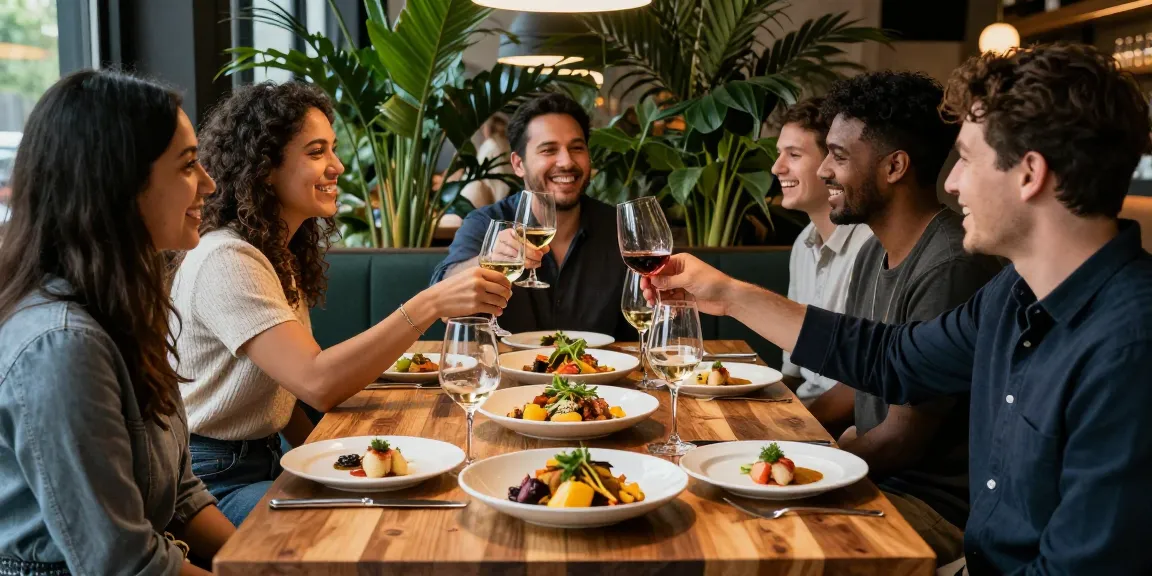 Experience Sydney303 Slot at TrestleOnTenth with friends enjoying gourmet dishes in a vibrant dining atmosphere.