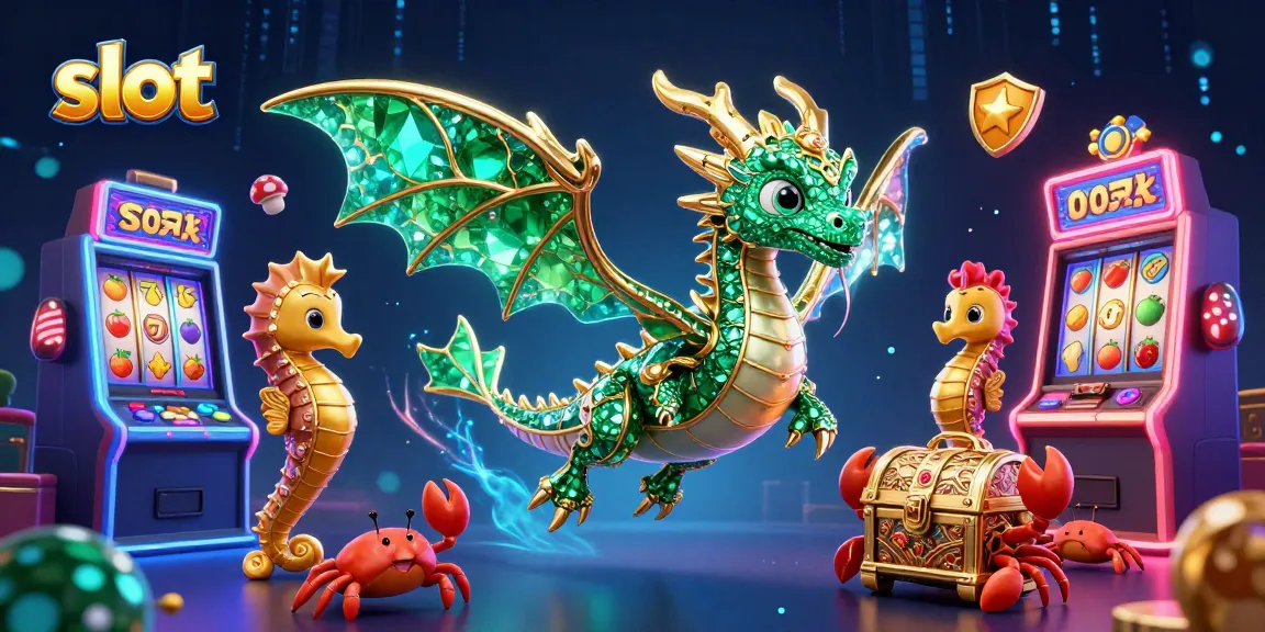 Spin and win at slot machines with a vibrant underwater theme featuring a sea dragon.