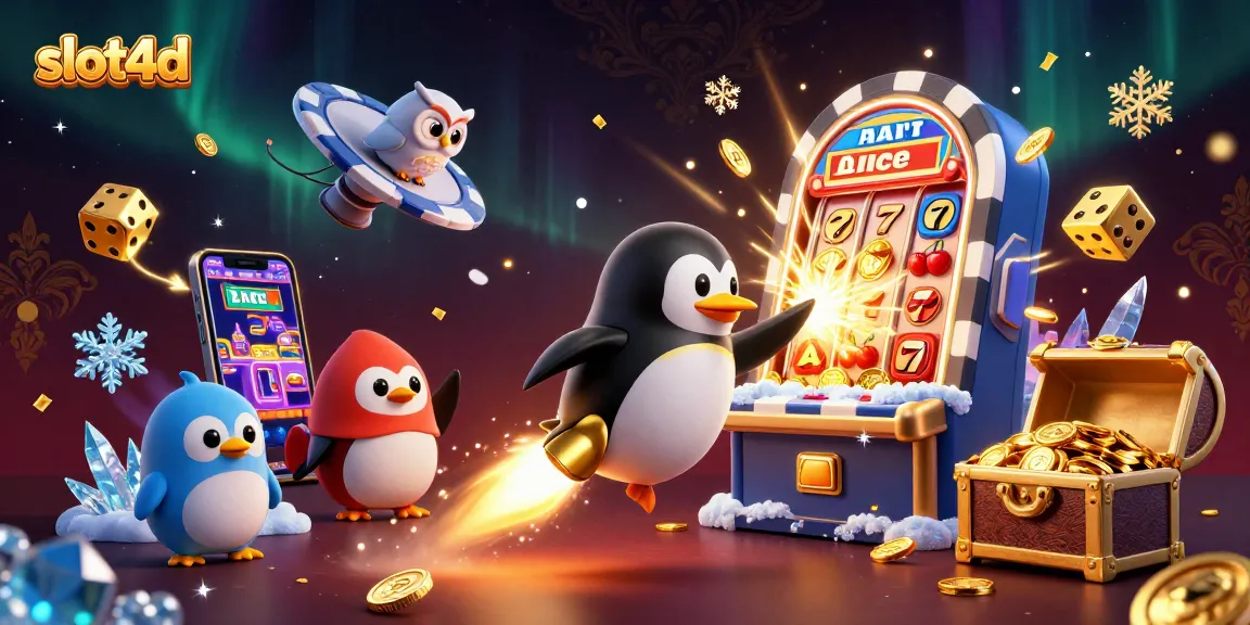 Menggandakan kesenangan bermain slot4d dengan penguin emas beraksi di luar angkasa.