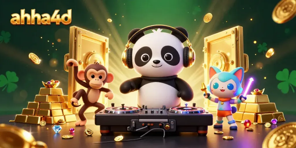 ahha4d memeriahkan suasana kasino online dengan DJ panda dan teman-temannya.