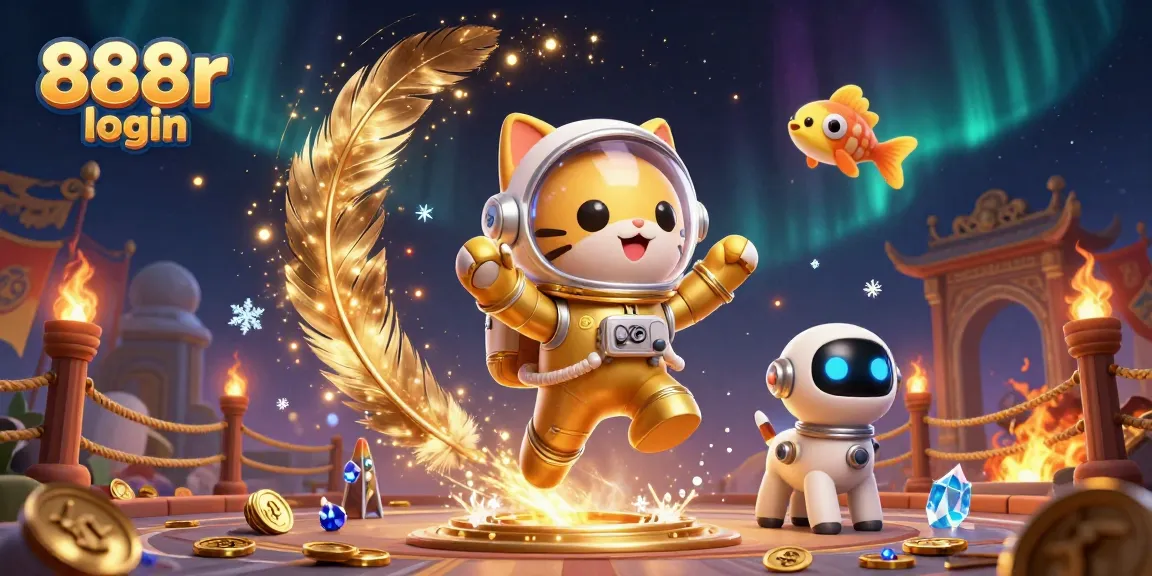 Engage with thrilling games at 888r login featuring a space astronaut cat with a robot dog!