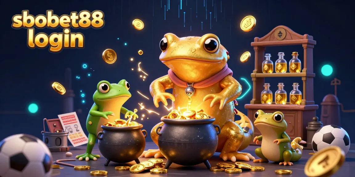 Place bets easily with sbobet88 login in a vibrant 3D illustration depicting dynamic sports betting elements.