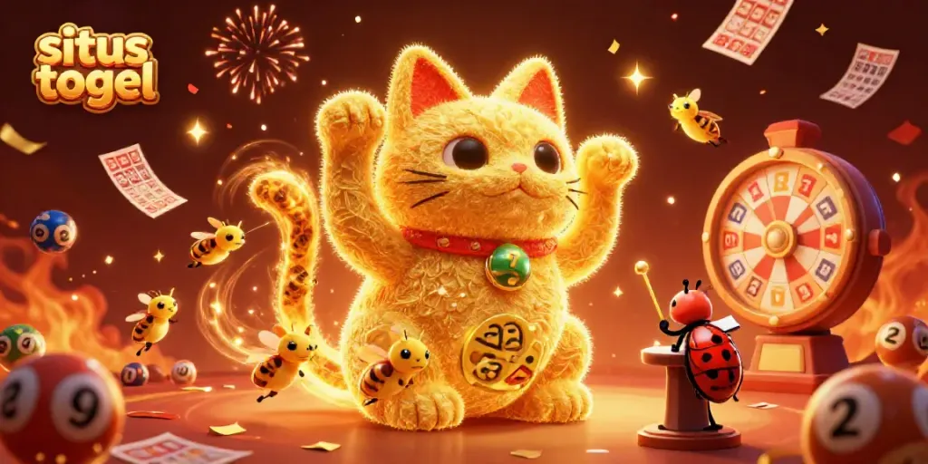 Menangkan jumlah besar dengan situs togel yang canggih dan penuh warna, dikelilingi oleh bola lotere yang bersinar.