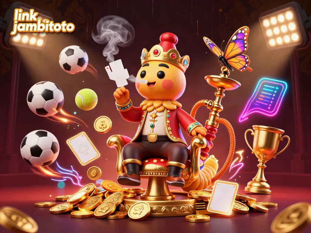 Engage with thrilling games at link jambitoto in a vibrant 3D casino scene featuring an interactive atmosphere.