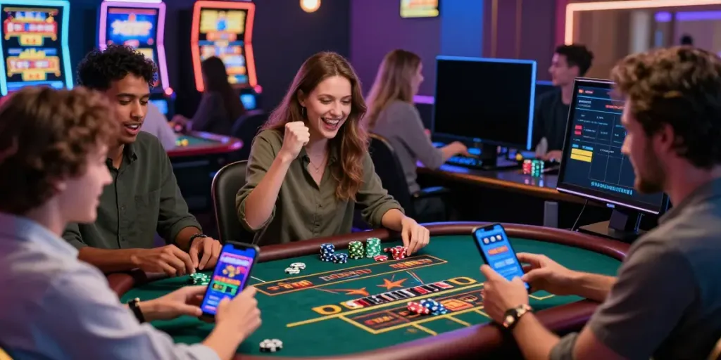 Pengalaman perjudian online di kingliga dengan pemain bahagia dan permainan yang menarik.