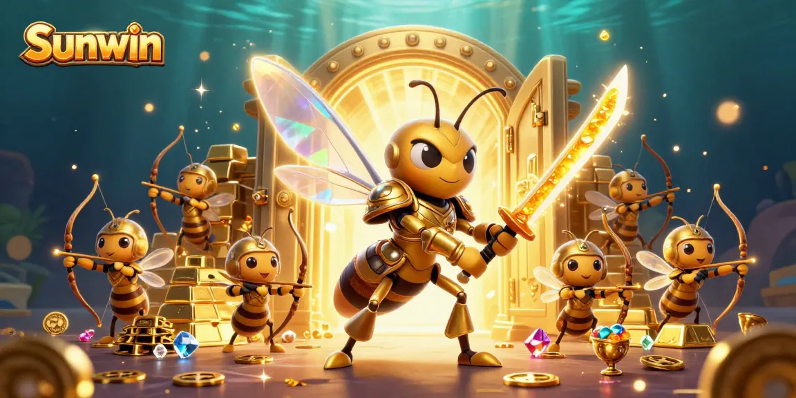 Sunwin offers an exciting gaming experience with vibrant 3D elements and engaging treasure visuals.