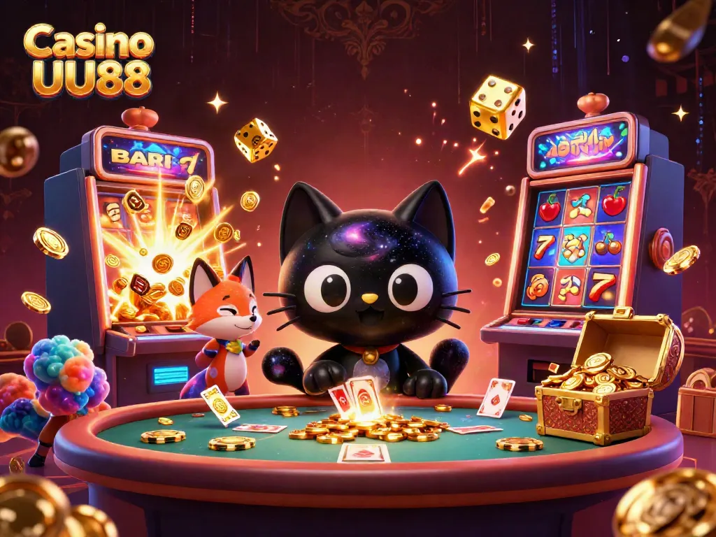 Engage in thrilling gameplay at Casino UU88 with a rich cosmic scene filled with excitement and winning potential.