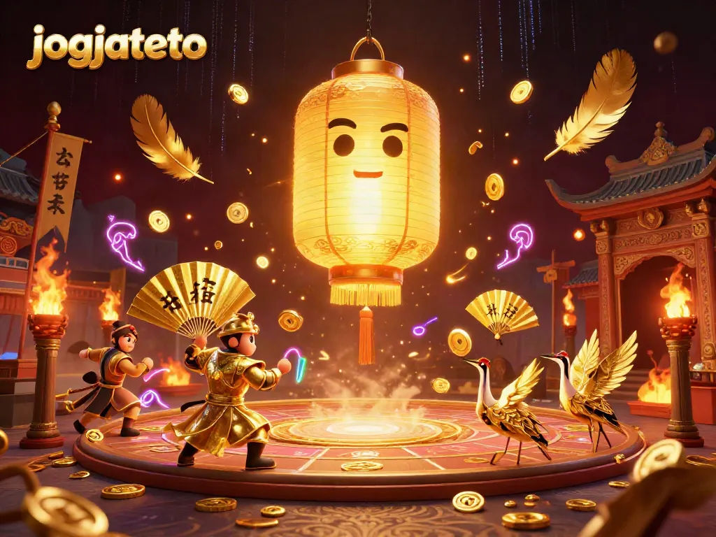 Experience the thrill of jogjatoto with a dynamic, vibrant casino scene showcasing exciting gaming elements.