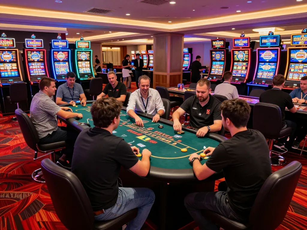 Players enjoy an exciting game of poker at FLY88 online casino, showcasing dynamic engagement and vibrant atmosphere.
