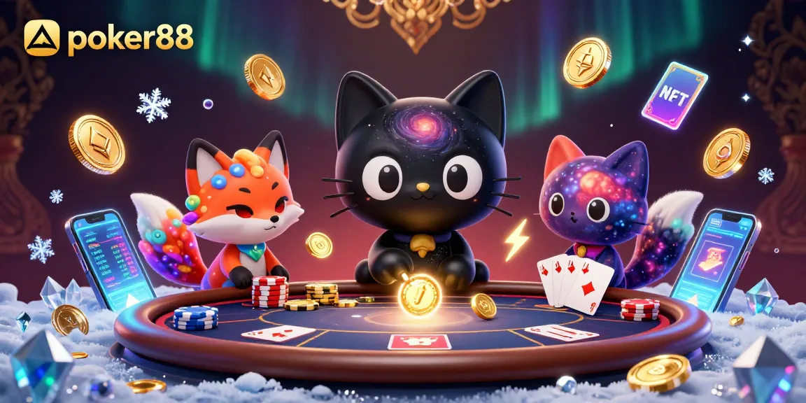 Poker88 menghadirkan suasana kasino luar angkasa dengan karakter ceria dan elemen poker yang menarik.