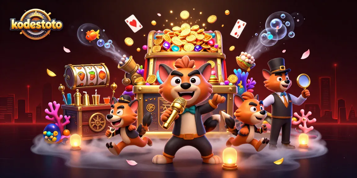 Experience kodestoto in a vibrant casino scene with hyenas and dynamic gaming elements.