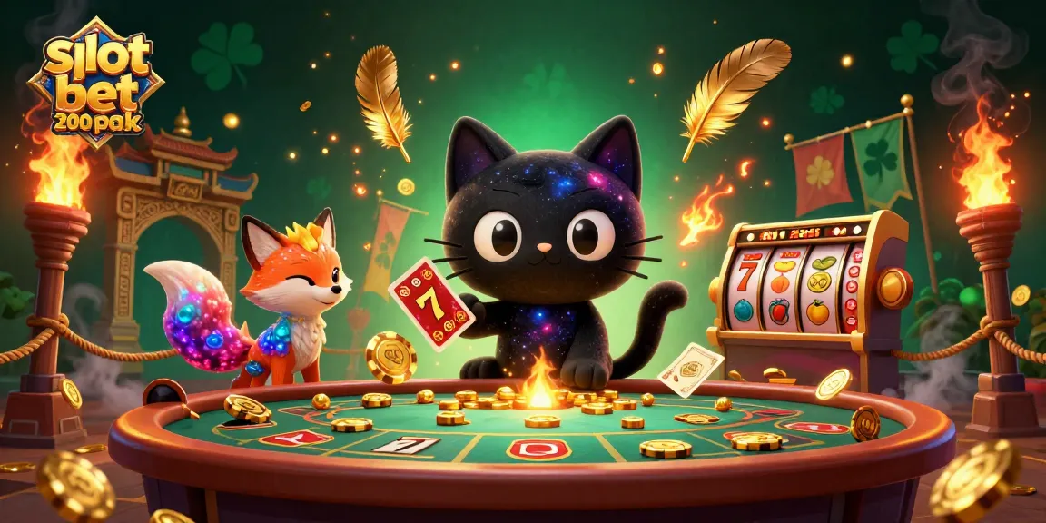 Mainkan slot bet 200 perak di kasino online bergaya dengan kucing lubang hitam dan kawanannya.