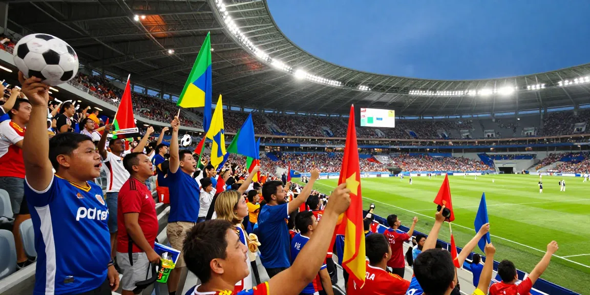 Suasana penonton di stadion saat menyaksikan prediksi piala dunia 2026, penuh semangat dan warna.