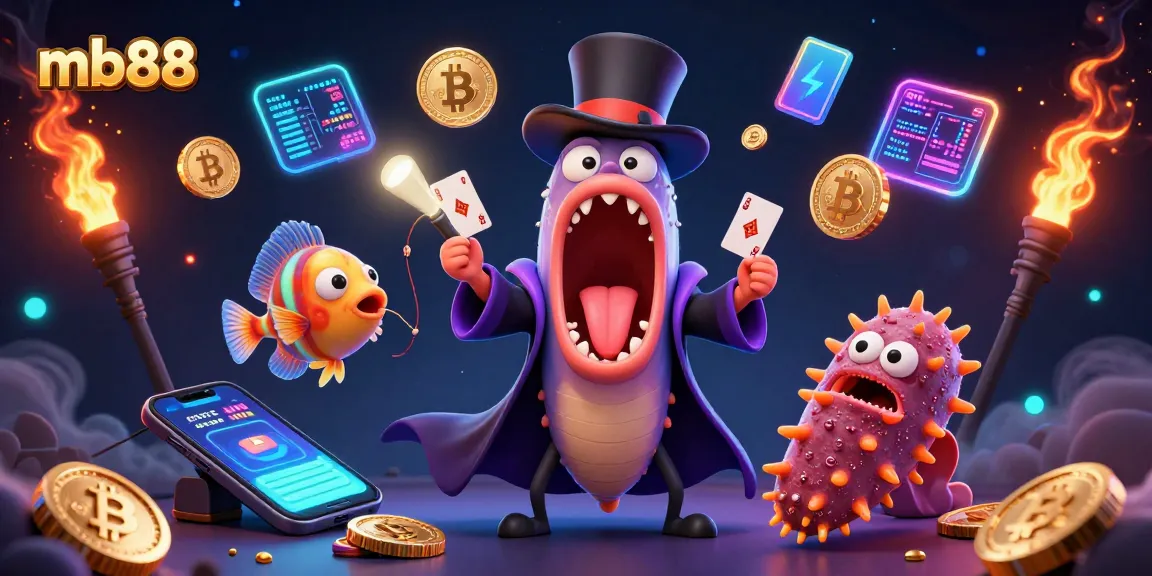 mb88 mang đến khung cảnh casino sống động với eels phát sáng, cá đèn và hải sâm làm ảo thuật.