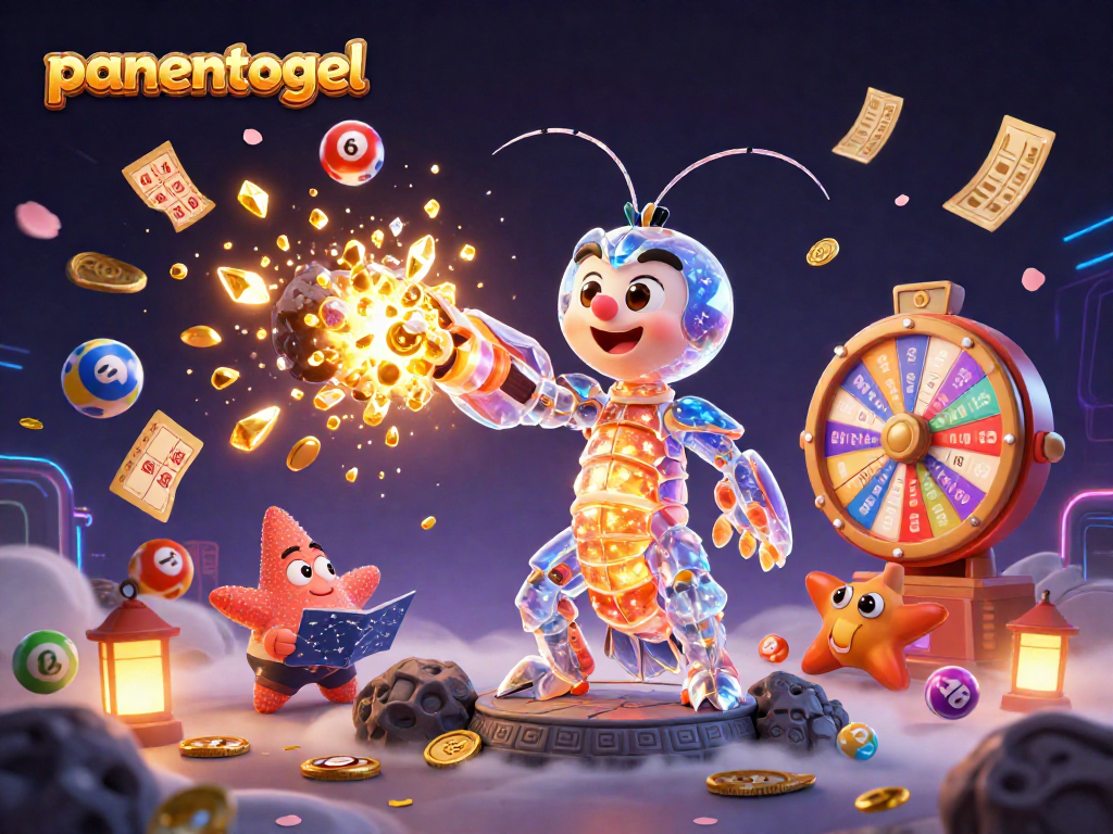 Experience exciting gameplay with panentogel in a vibrant, colorful lottery scene filled with dynamic elements.