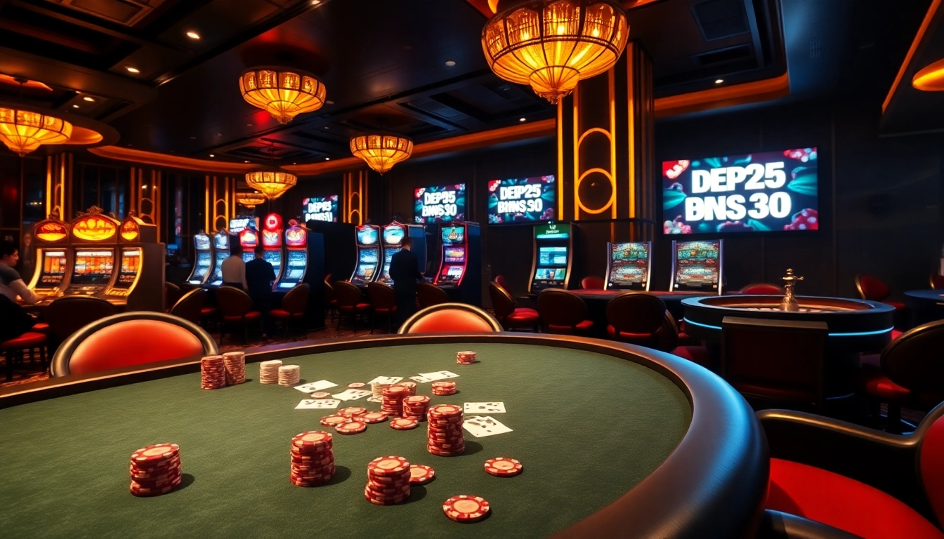 Experience high-stakes gambling with exciting promos like depo 25 bonus 30 at an upscale casino.