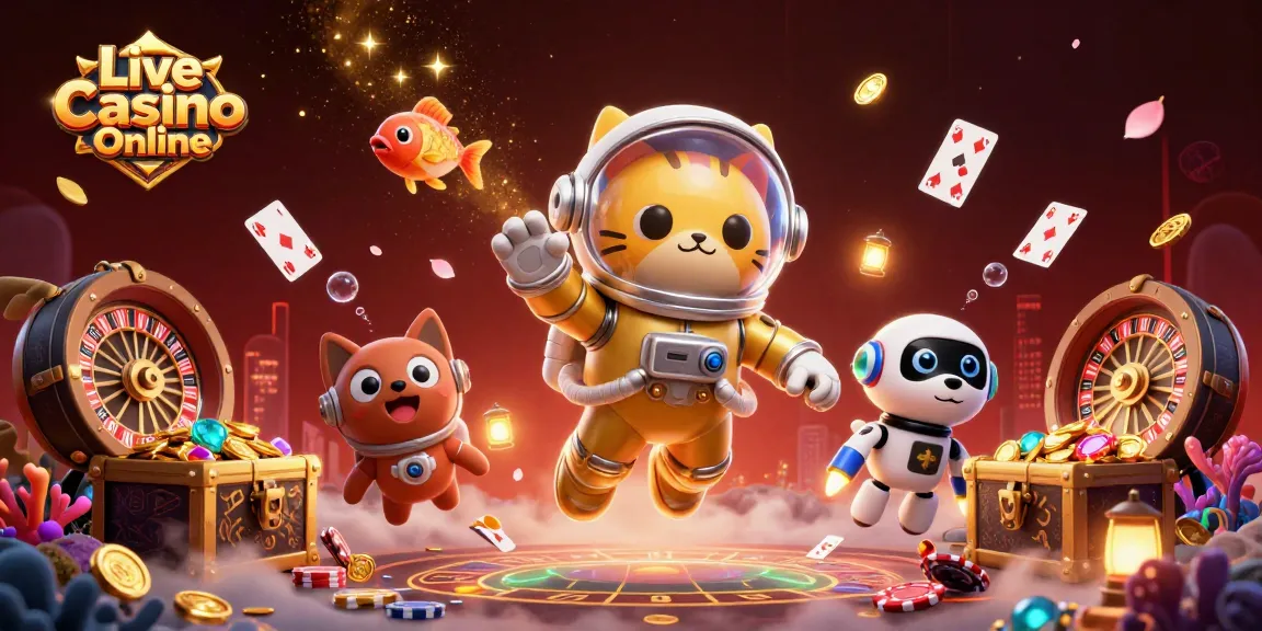 Engage in thrilling Live Casino Online action with immersive 3D scenes of astronauts and robots.