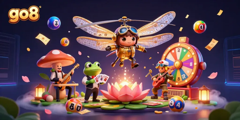 Experience thrill with go8's exciting tabletop and card games in a dynamic casino scene.