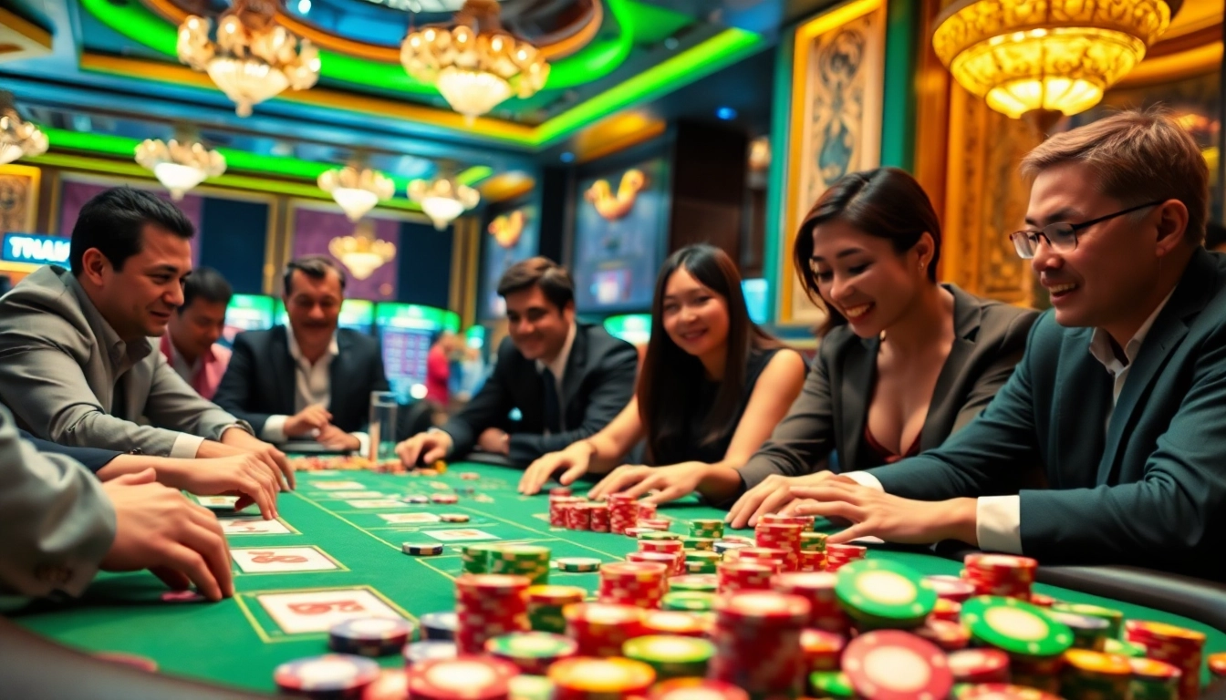 Menangkan gta togel dengan suasana kasino yang meriah dan pemain antusias di meja permainan.