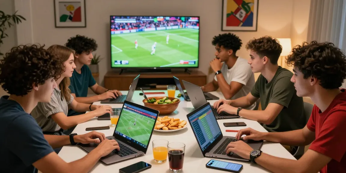 Friends engaging in tempototo parlay betting strategy session for the 2026 World Cup.