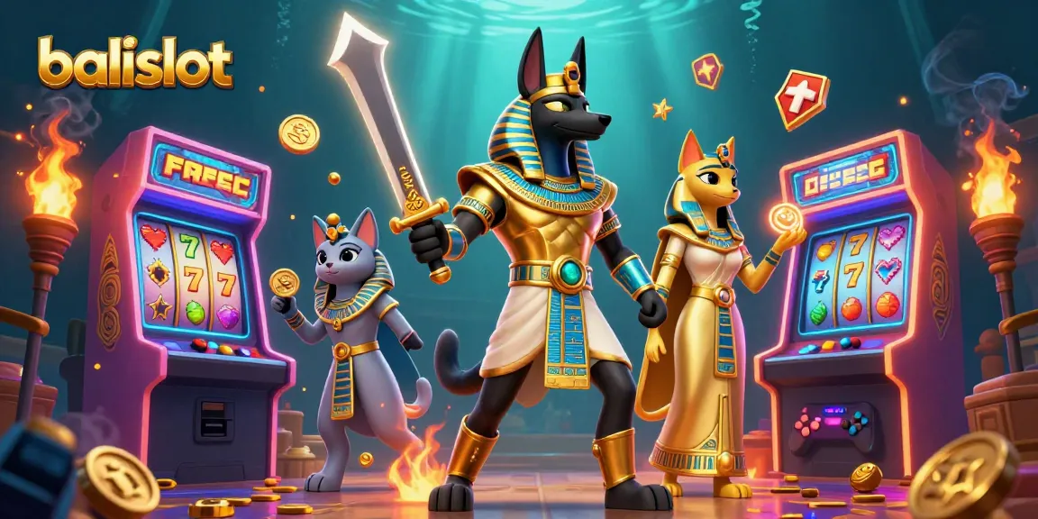 Menang besar dengan balislot dan karakter Anubis serta Bastet yang menarik dalam suasana permainan yang meriah.