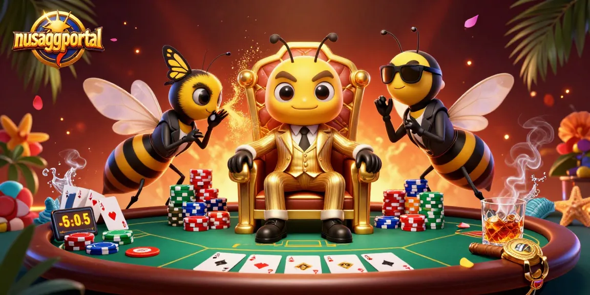 Experience thrilling games at nusaggportal with a vibrant casino scene featuring poker elements.