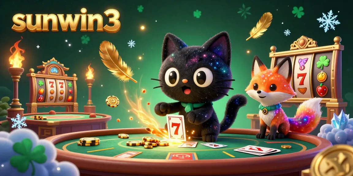 Experience thrilling gameplay at sunwin3 with a 3D cosmic casino featuring captivating characters and golden chip action.