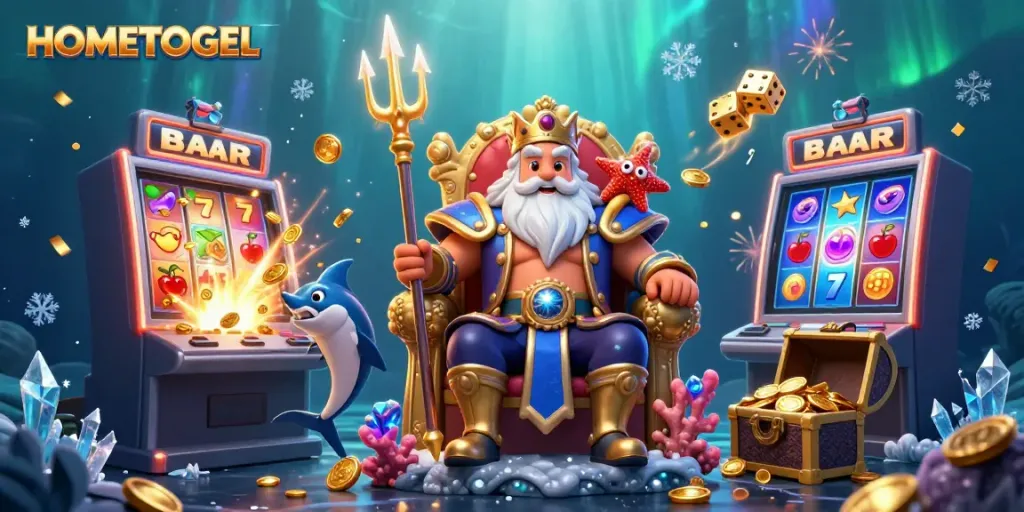 Experience the immersive world of HOMETOGEL with dynamic casino elements and vibrant visuals.