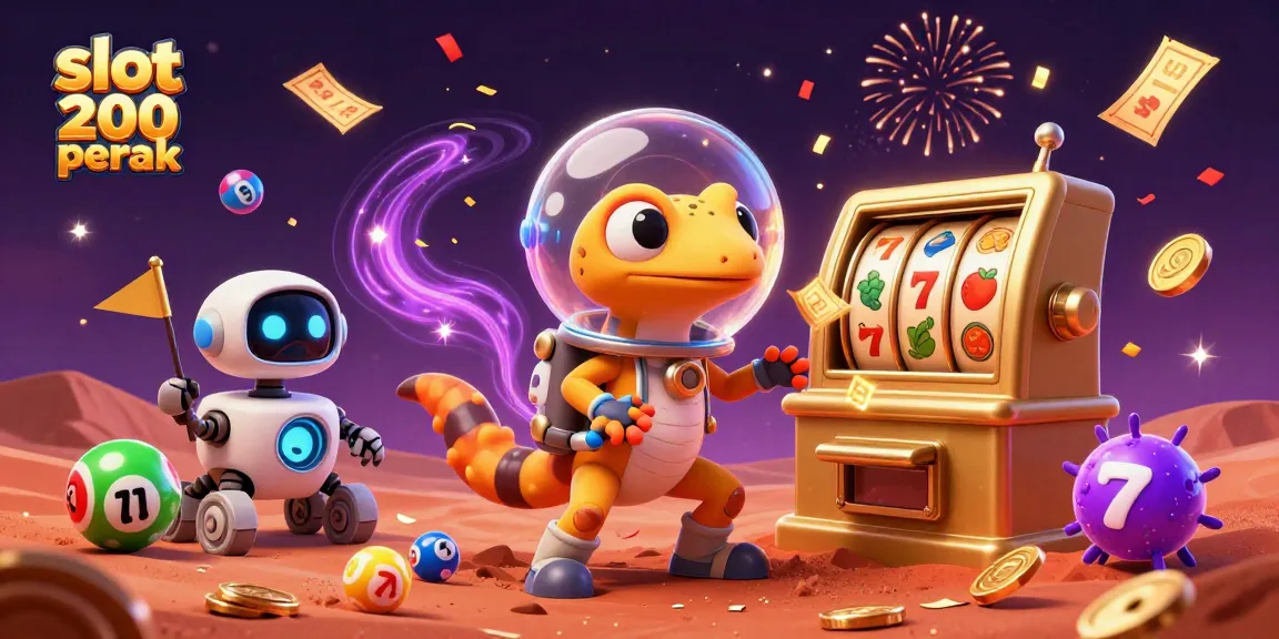 Mainkan slot 200 perak dengan simbol beruntung dan aktivitas kasino yang meriah.