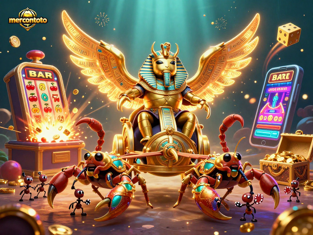 Mercontoto menghadirkan karakter ular emas bersama simbol jackpot dalam pengalaman permainan berkualitas tinggi.