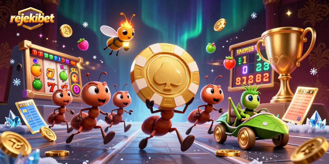 Experience the thrill of rejekibet with vibrant casino elements and animated characters in action.
