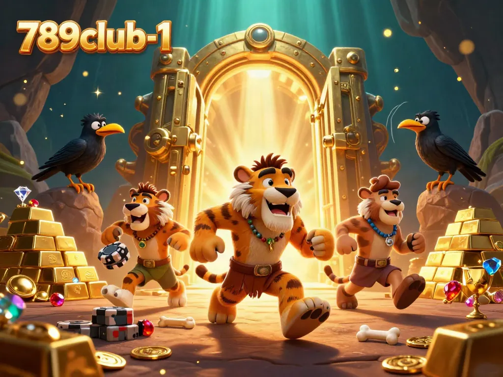 Engage in the excitement of casino fun with 789club-1, featuring vibrant characters and treasures.