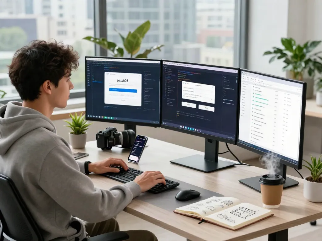 Proses masuk ke pecah25 login dalam suasana kerja modern dengan teknologi canggih.