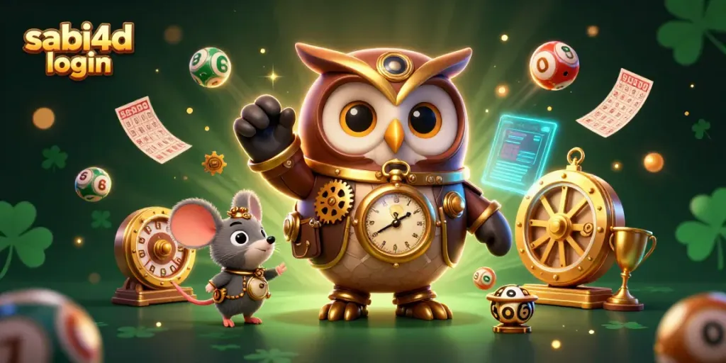 Menangkan pengalaman bermain dengan sabi4d login di platform togel 4D terkemuka, ditampilkan dalam ilustrasi 3D yang menarik.