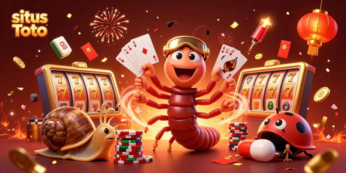Experience the excitement of situs Toto with a lively casino scene featuring a millipede dealer and high-rollers.