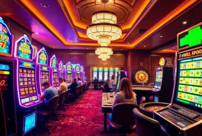 Experience thrilling slot demo games in a vibrant casino setting with exciting jackpots.