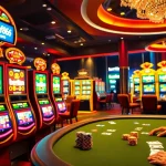 Berlian888 slot machines and vibrant casino scene enticing players to win.